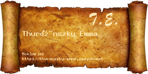 Thuránszky Emma névjegykártya