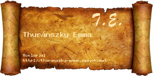 Thuránszky Emma névjegykártya