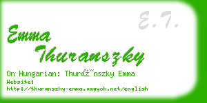 emma thuranszky business card